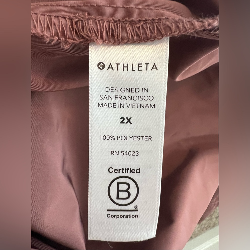 Athleta Dusty Rose Drip Drop Lightweight Jacket Women's Size 2X (0582) - Picture 11 of 11